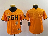 Youth Pittsburgh Pirates Blank Yellow 2023 City Connect Stitched Jersey1,baseball caps,new era cap wholesale,wholesale hats